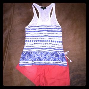 Sam Edelman Embroidered Racerback Tank